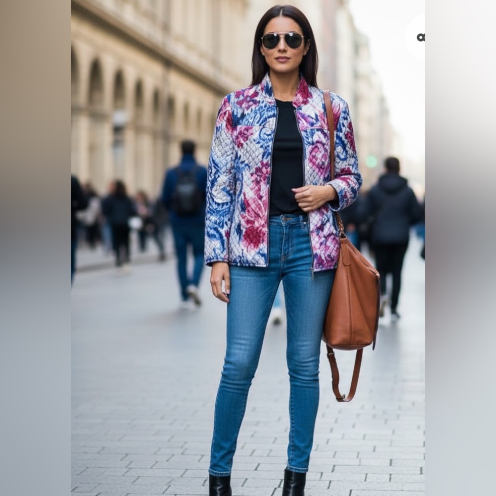 Alfred Dunner Puffer Jacket in Classic Black with Cozy Insulation